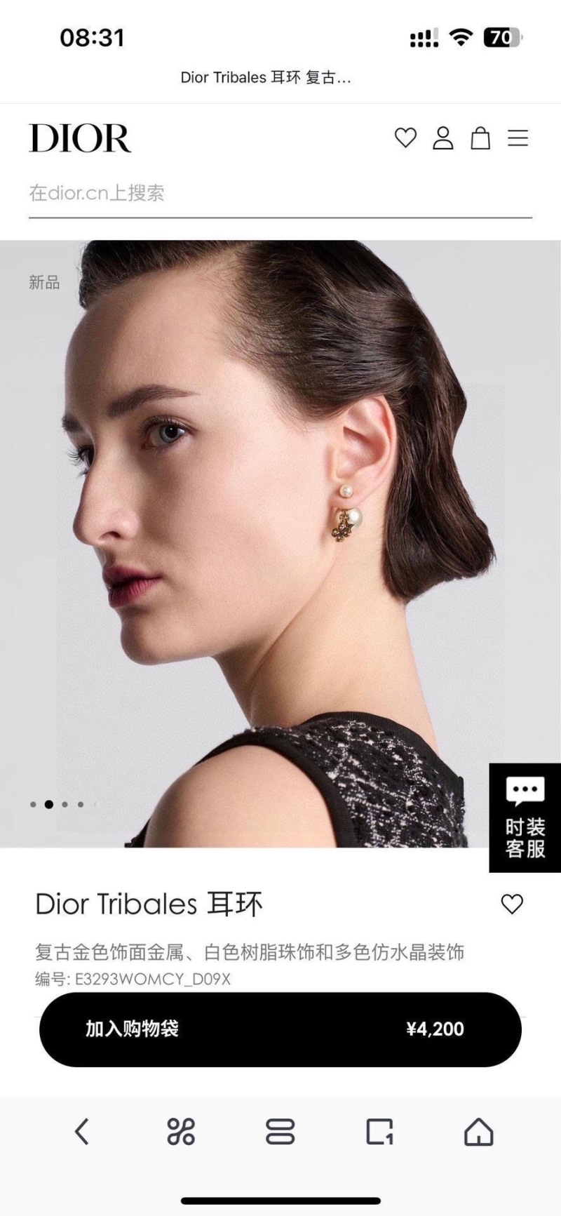 chr1st1an D10r earrings